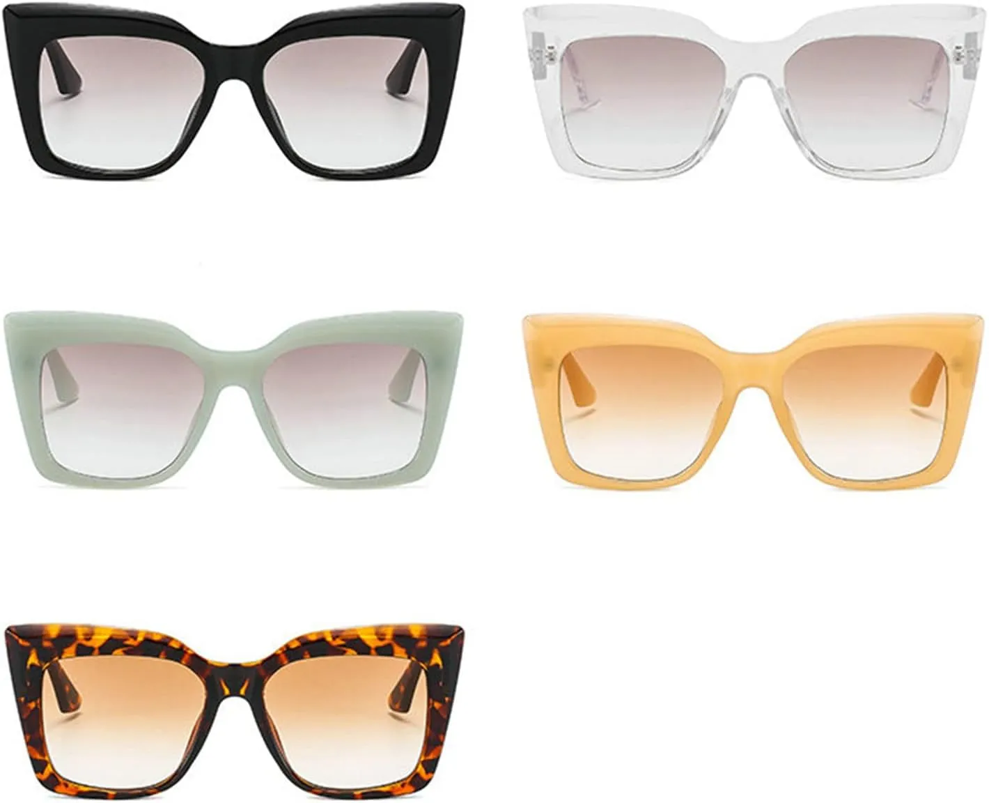 willochra Vintage Cat Eye Sunglasses Women Fashion Y2K Square black Gradient Sun Glasses Female Retro Outdoors Shades UV400