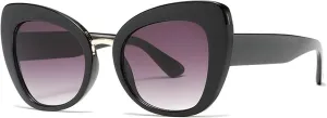 willochra Vintage Cat Eye Sunglasses Women Oval oversized Frame Sun Glasses Female Retro Shades Fashion Gradient Sunglasses