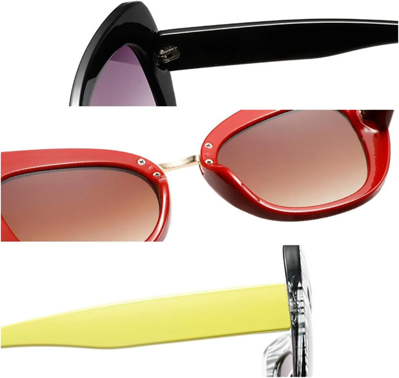willochra Vintage Cat Eye Sunglasses Women Oval oversized Frame Sun Glasses Female Retro Shades Fashion Gradient Sunglasses