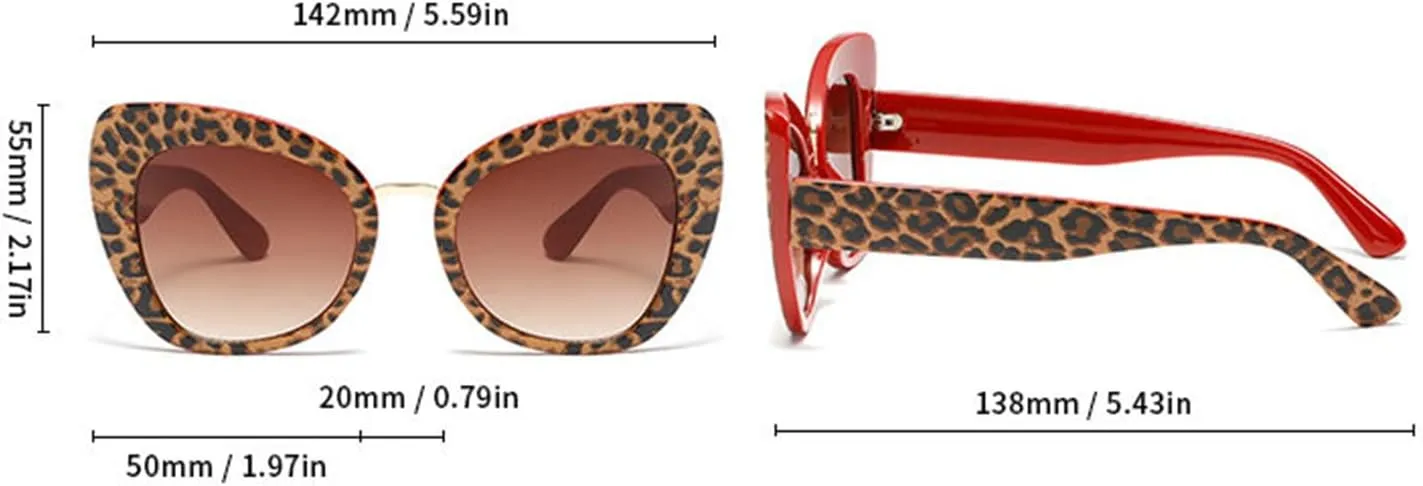 willochra Vintage Cat Eye Sunglasses Women Oval oversized Frame Sun Glasses Female Retro Shades Fashion Gradient Sunglasses