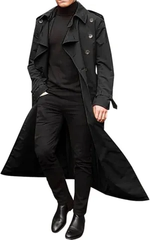Windbreaker Jackets for Men Lightweight Classic Casual Loose Fashion Trenchcoat