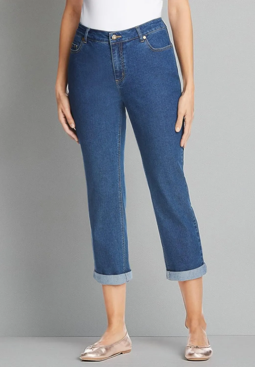Woman Within Women's Plus Size Girlfriend Stretch Denim Jean