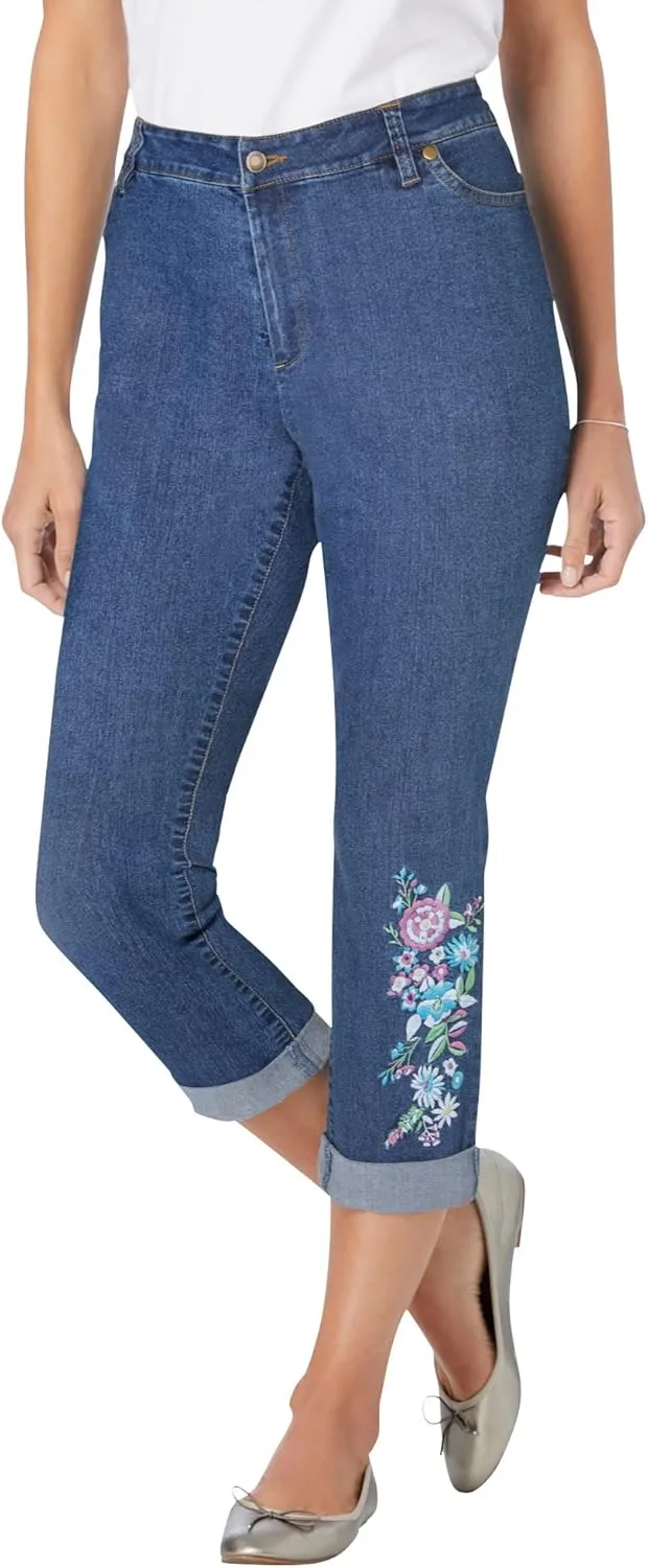 Woman Within Women's Plus Size Girlfriend Stretch Denim Jean