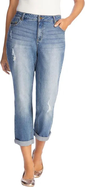 Woman Within Women's Plus Size Girlfriend Stretch Denim Jean