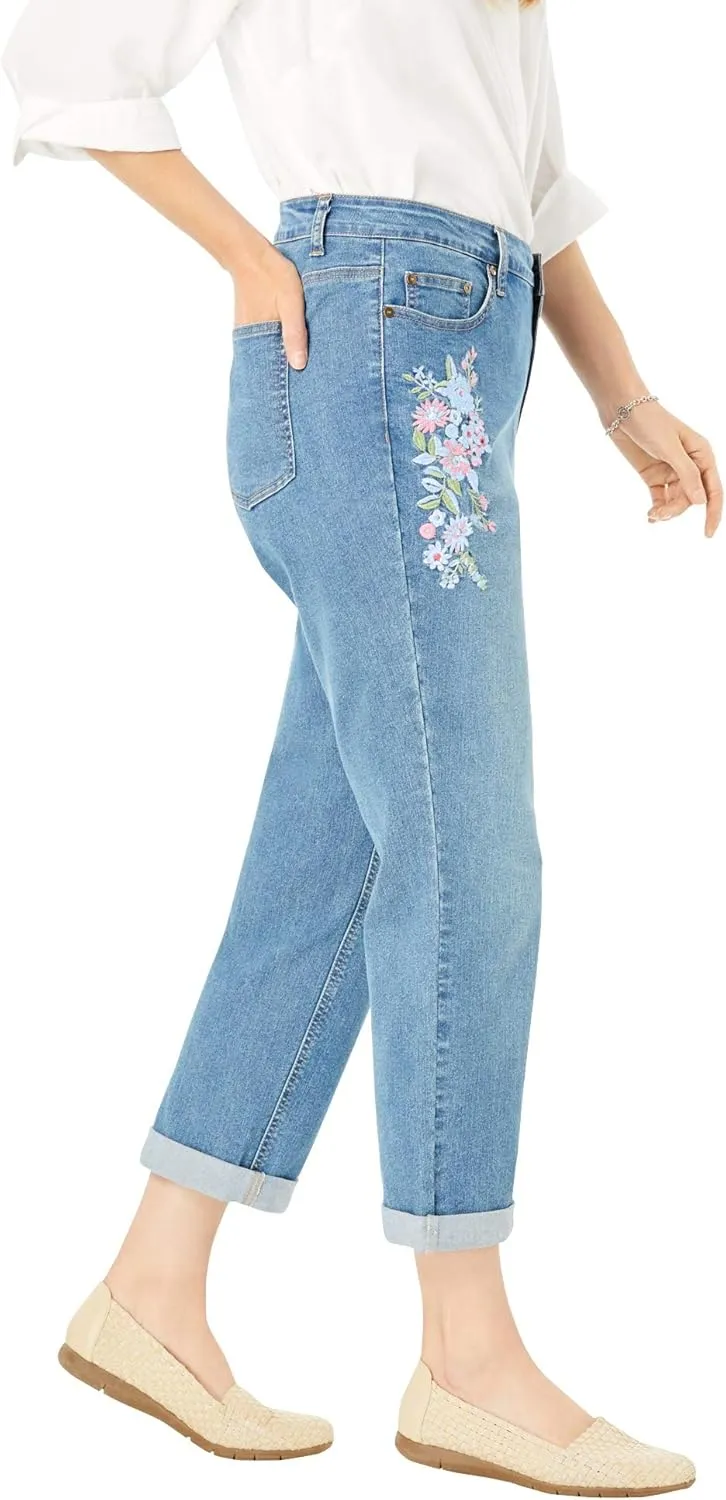 Woman Within Women's Plus Size Girlfriend Stretch Denim Jean
