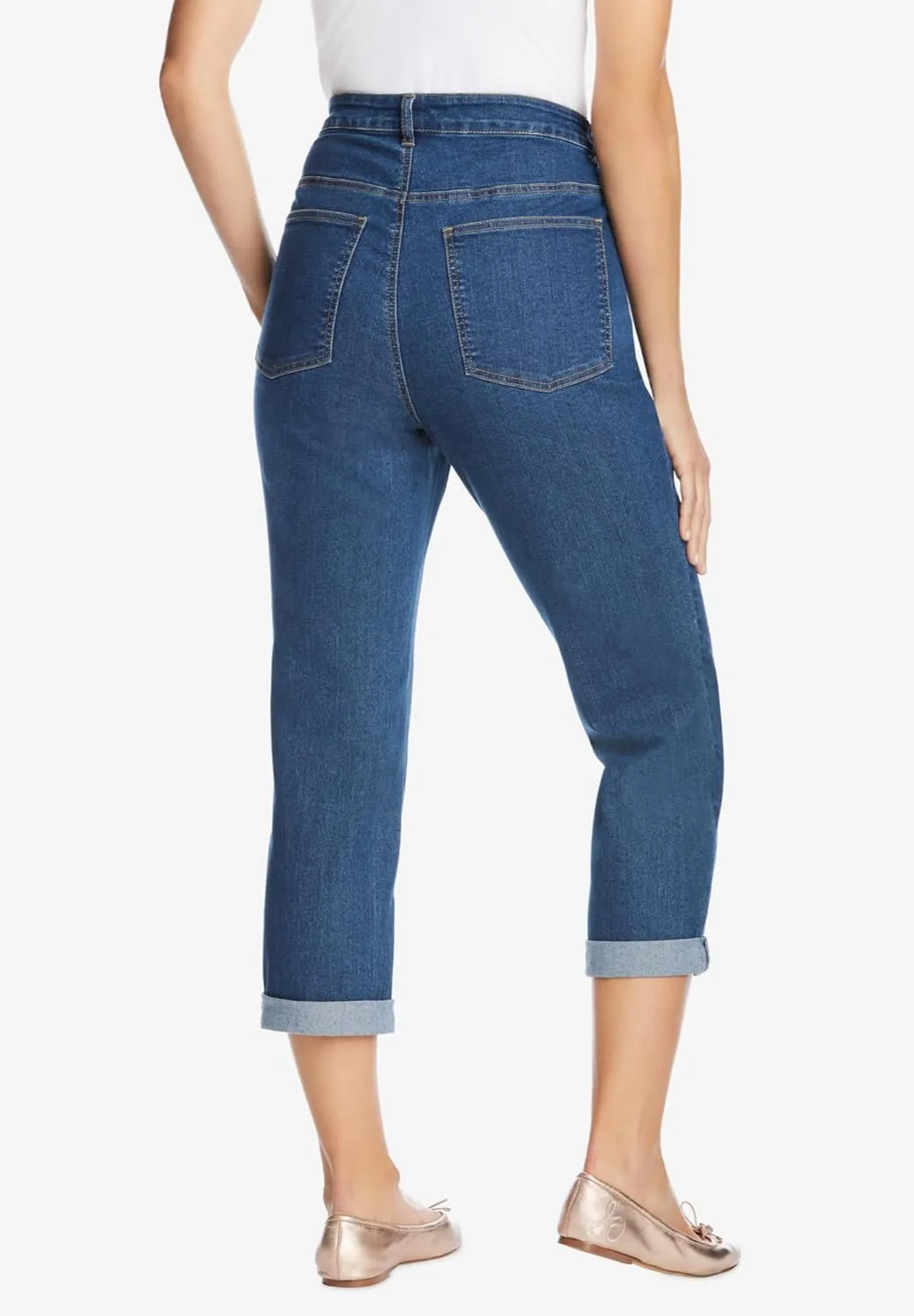 Woman Within Women's Plus Size Petite Girlfriend Stretch Denim Jean