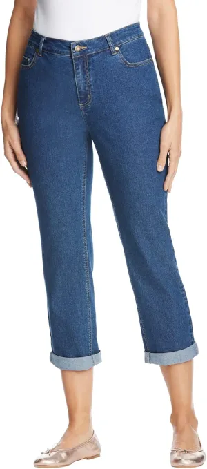Woman Within Women's Plus Size Petite Girlfriend Stretch Denim Jean
