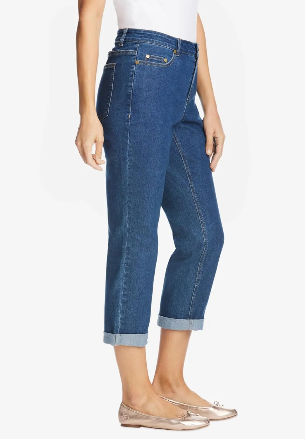 Woman Within Women's Plus Size Petite Girlfriend Stretch Denim Jean