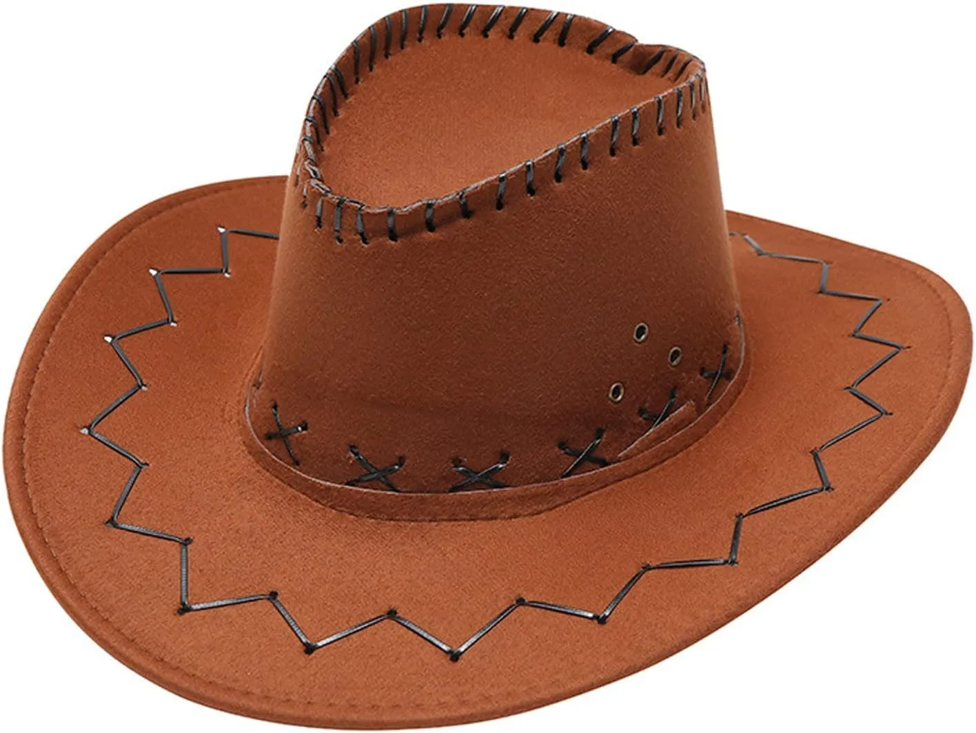 Women and Men Casual Solid Suture Summer Fashion Cowboy Sun Hat Wide Brim Travel Sun Cap Costume Cowboy Hat for Women