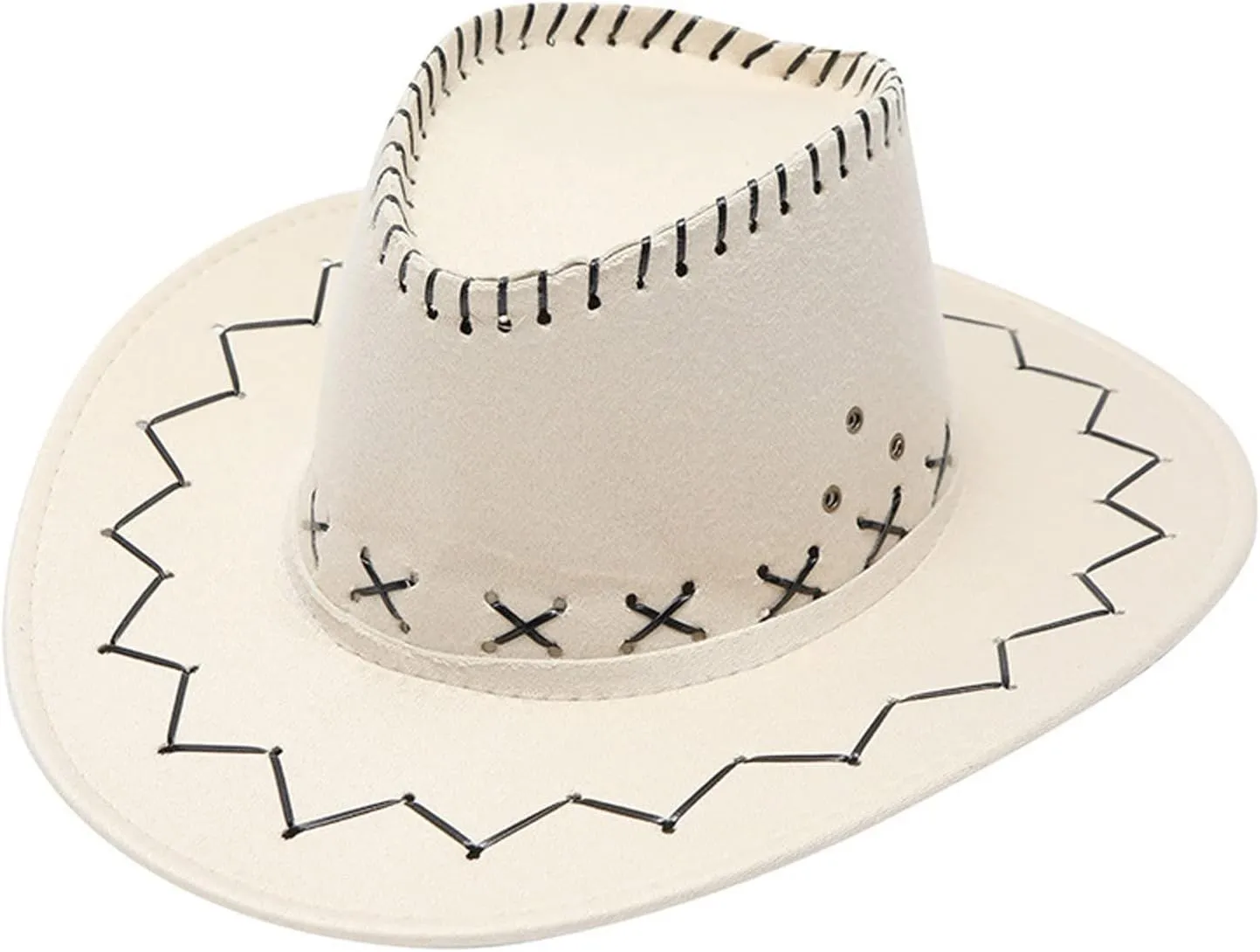 Women and Men Casual Solid Suture Summer Fashion Cowboy Sun Hat Wide Brim Travel Sun Cap Costume Cowboy Hat for Women
