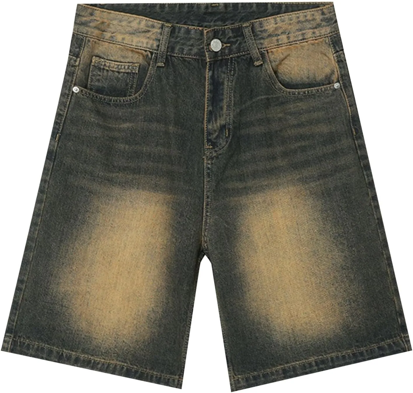 Women Bermuda Denim Shorts Casual High Rise Jean Shorts Straight Wide Leg Jeans Short Summer Lounge Pants w/Pockets
