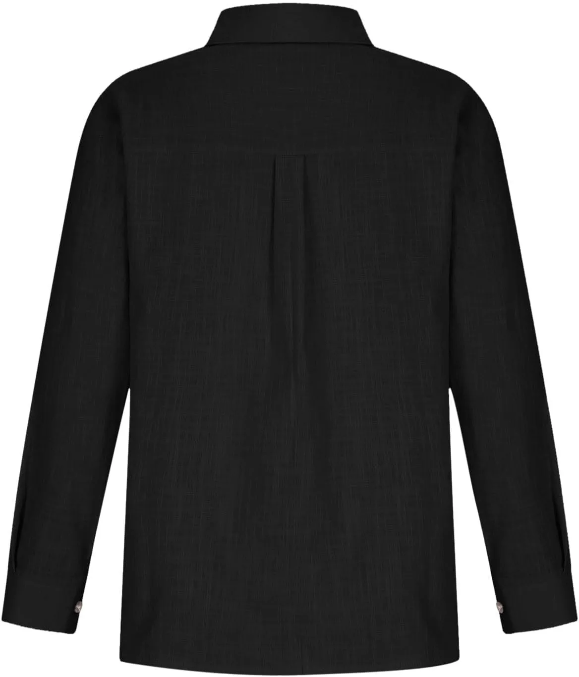 Women Buttons Shirt Cotton Linen Cuffed Sleeve V-Neck Oversized Shirts Casual Loose Solid Blouse Tunic Tops