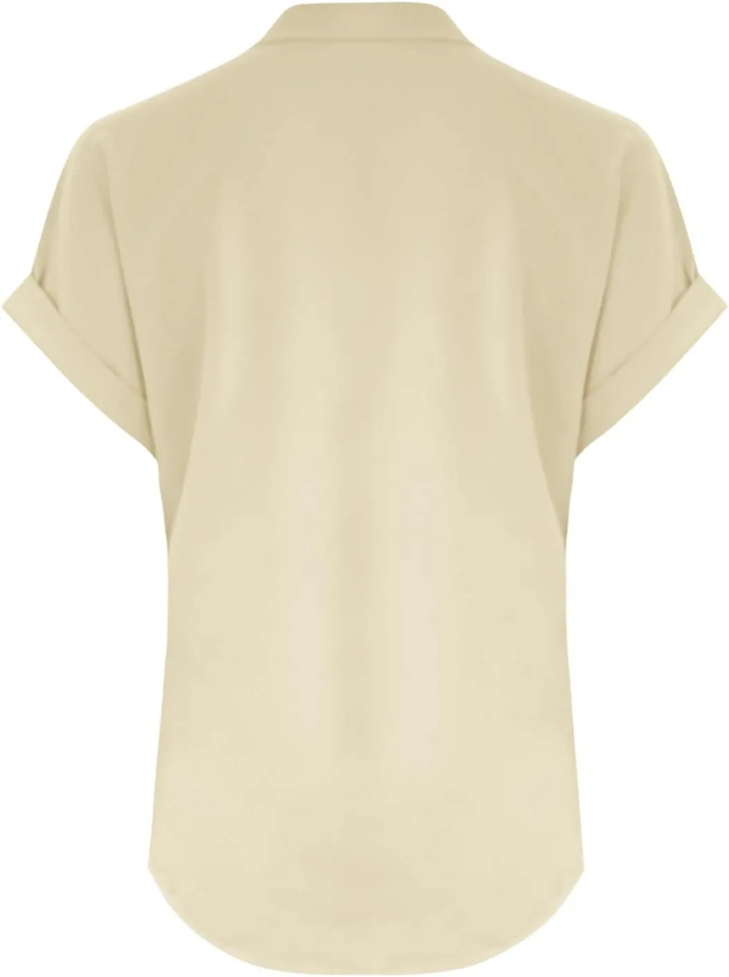 Women Cotton Linen Tees V Neck Tops Rolled Cuffed Short Sleeve Blouse Casual Loose Shirts 2025 Summer Fashion Clothes