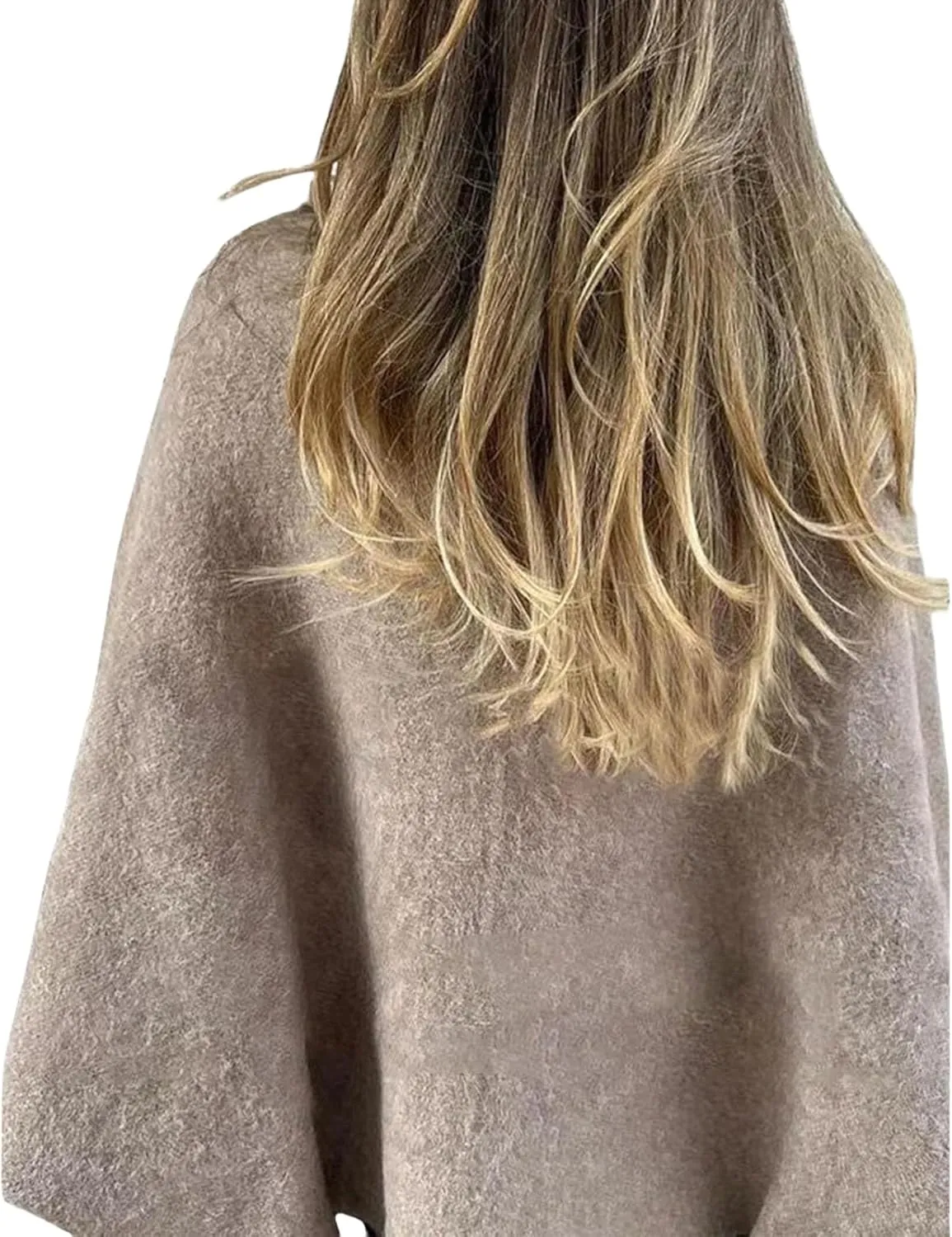 Women Cropped Wool Blend Pea Coat Casual Long Sleeve Crewneck Coat Button Down Cashmere Cardigan for Women