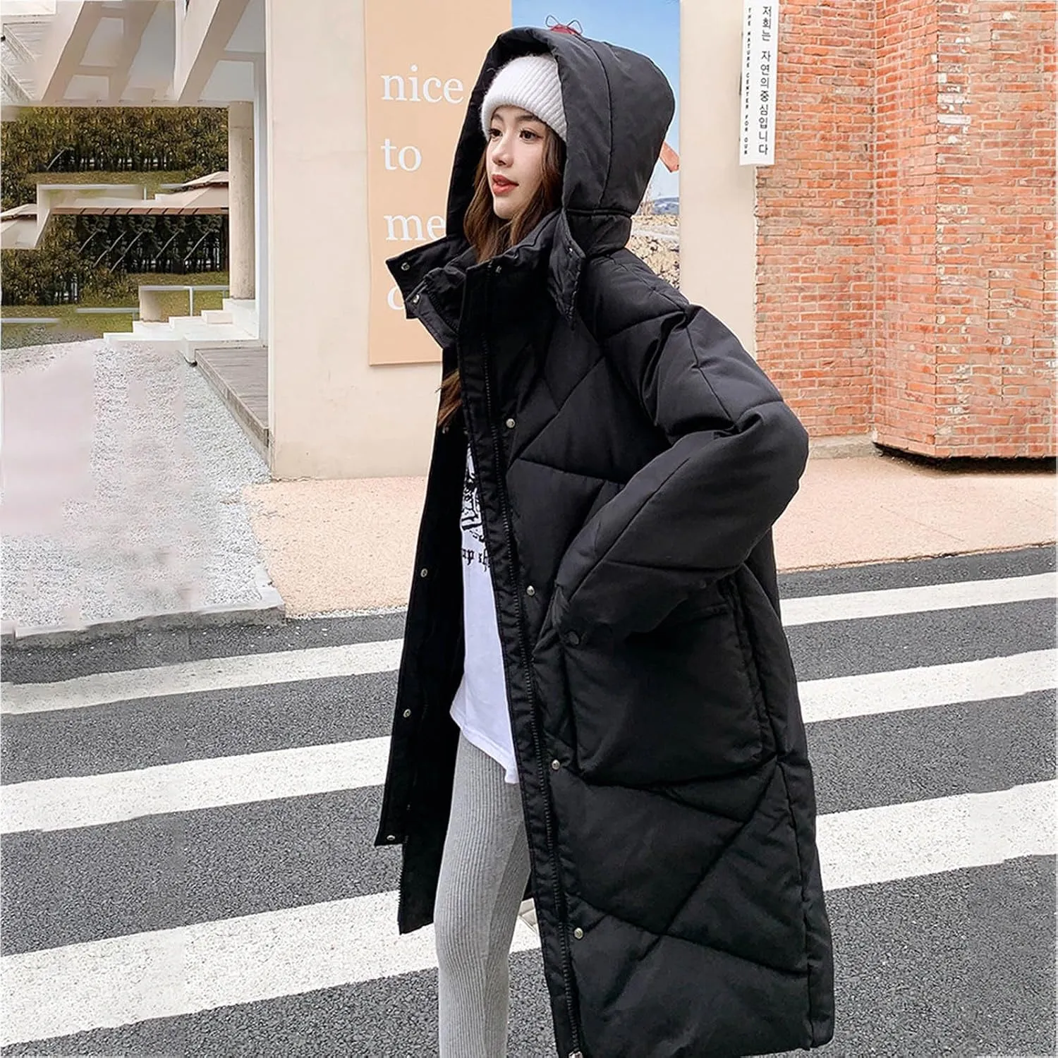 Women Long Winter Coats Plus Size Puffer Jackets Thicken Outerwear Maxi Down Coats Parka Quilted Lightweight Jackets