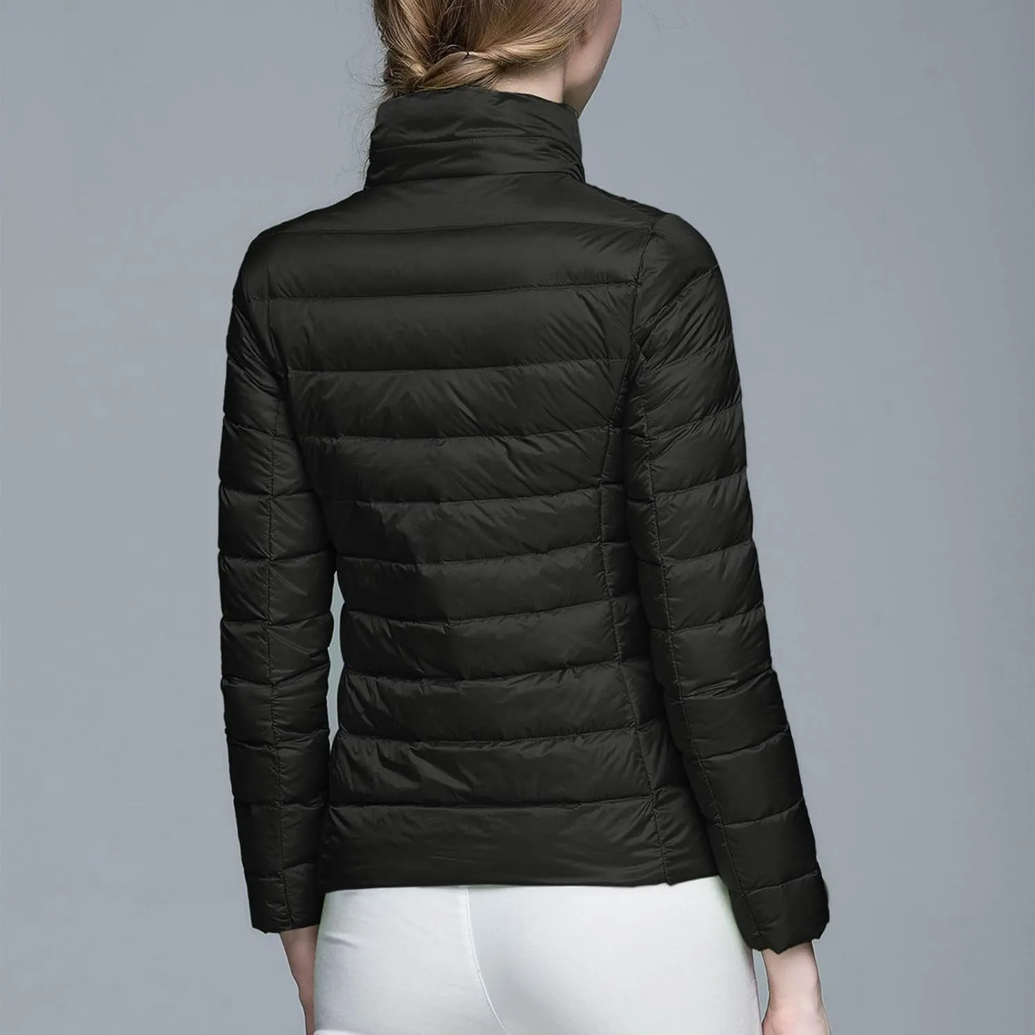 Women Puffer Jacket Reversible Fall and Winter Fashion Warm Quilted Long Hooded Padded Bubble Coat Snow Coats