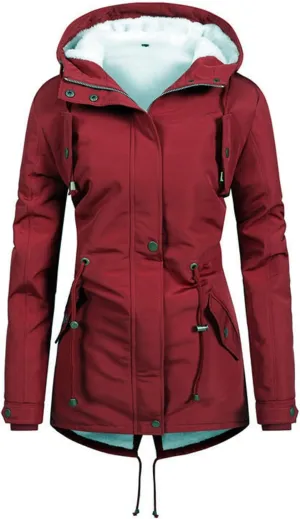 Womens Double Breasted Trench Coats 2024 Mid-Length Belted Overcoat Long Dress Jacket Hood Plus Size Woolen Windbreaker