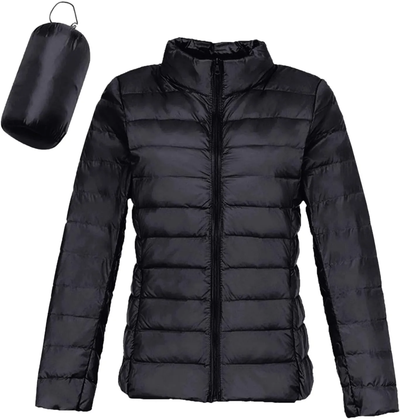 Womens Down Jacket Lightweight Windproof Slim Fit Cropped Bomber Jackets Winter Trendy Thermal Puffer Quilted Coats