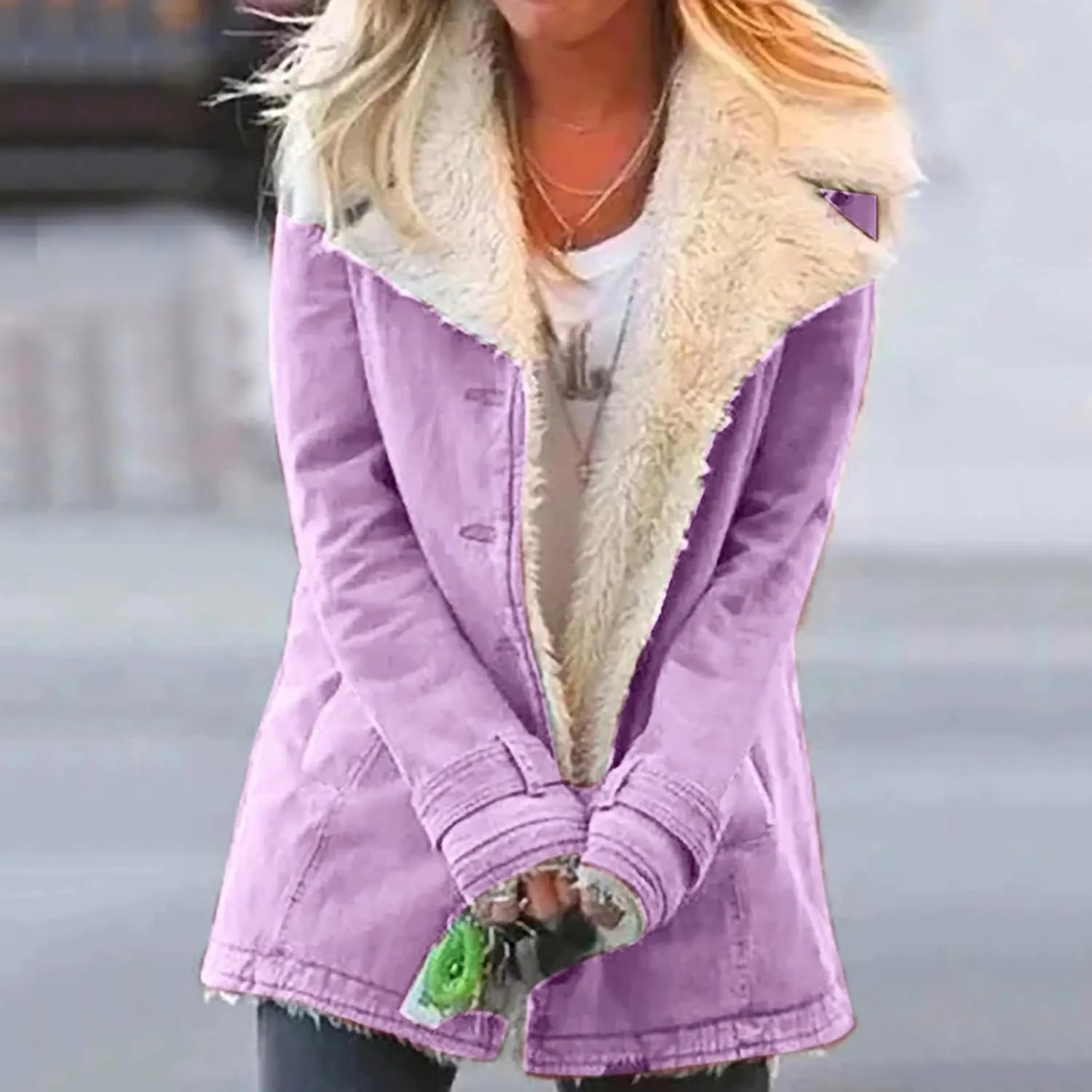 Women's Down Jackets & Parkas, Short Fleece Lined Jacket Long Sleeve Outerwear Casual Lightweight Coats with Hood