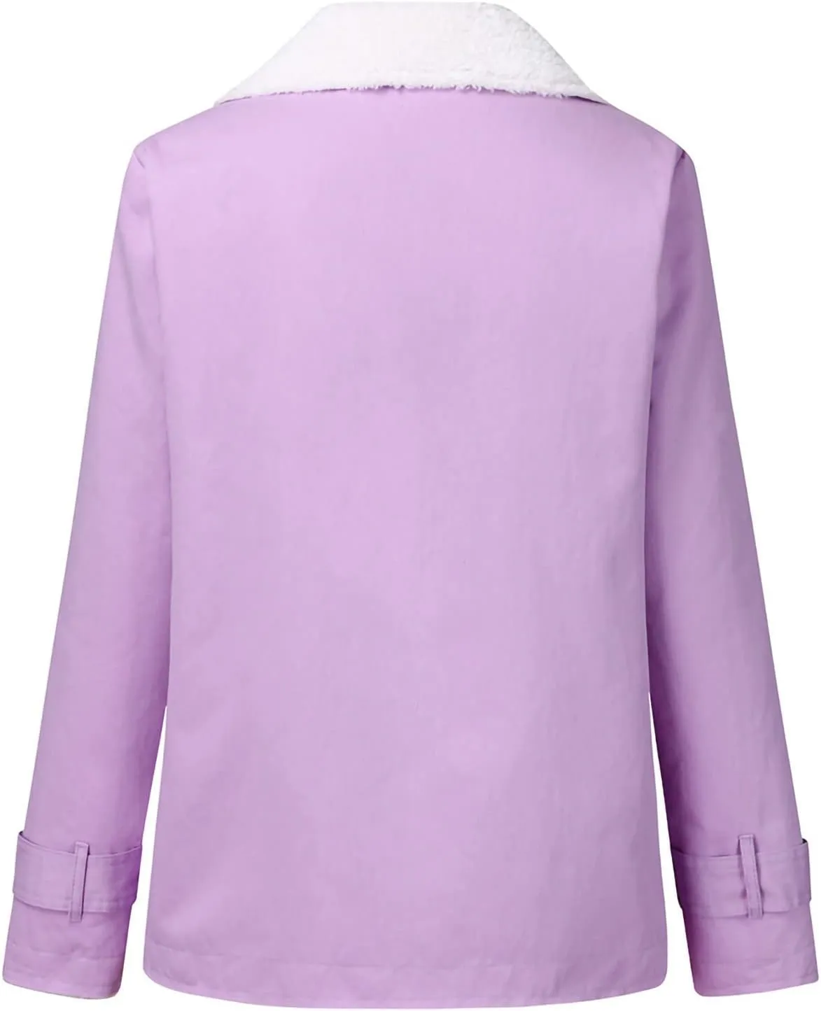 Women's Down Jackets & Parkas, Short Fleece Lined Jacket Long Sleeve Outerwear Casual Lightweight Coats with Hood