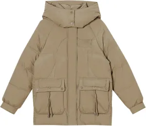 Women's Down Puffer Jackets Lightweight Thermal Quilted Coat with Pockets Zip Up Winter Warm Oversized Jackets