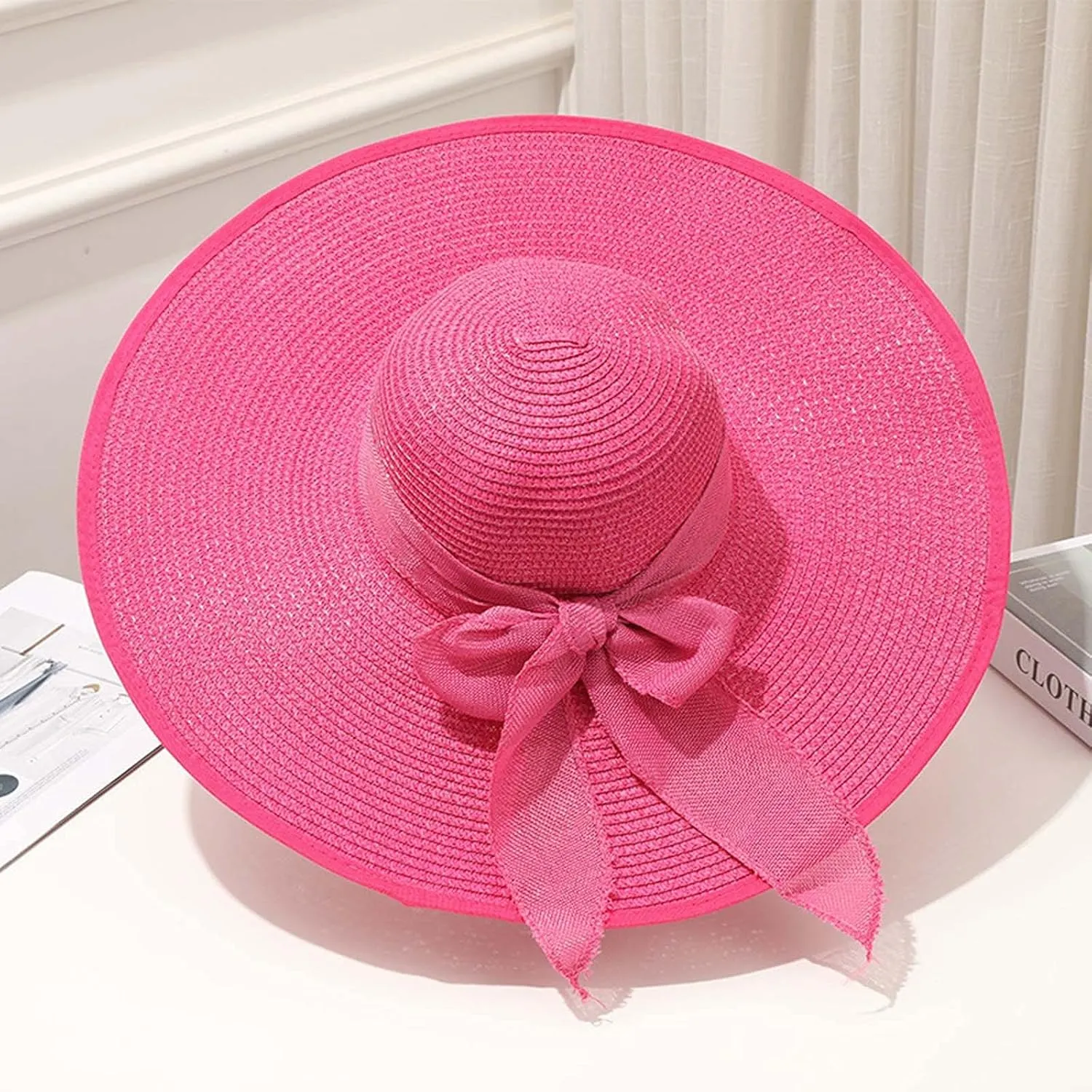 Womens Hat Wide Brim Floppy Beach Sun Hat for Women UPF 50  Vacation s Birthday Easter