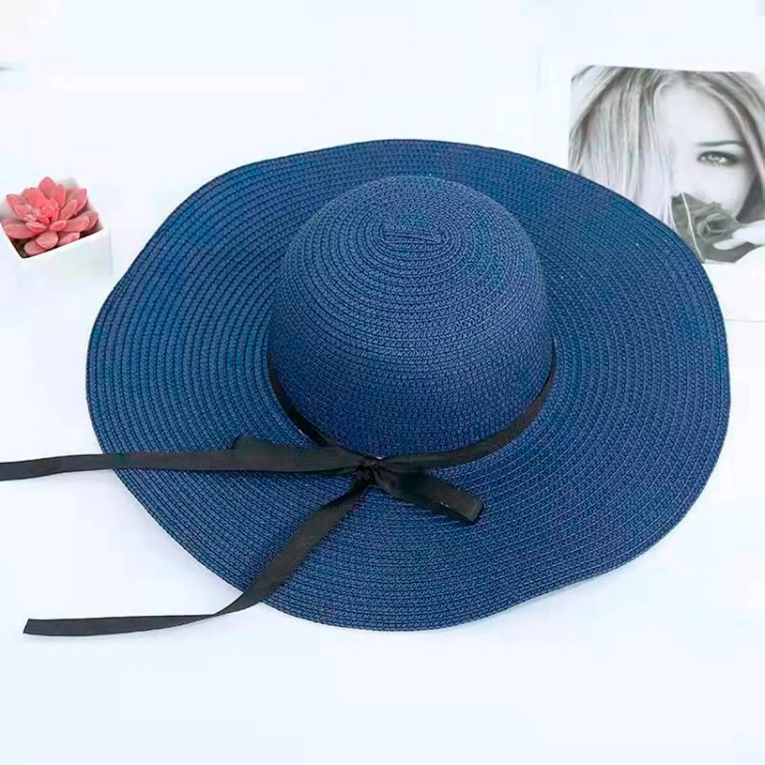 Womens Hat Wide Brim Floppy Beach Sun Hat for Women UPF 50  Vacation s Birthday Easter