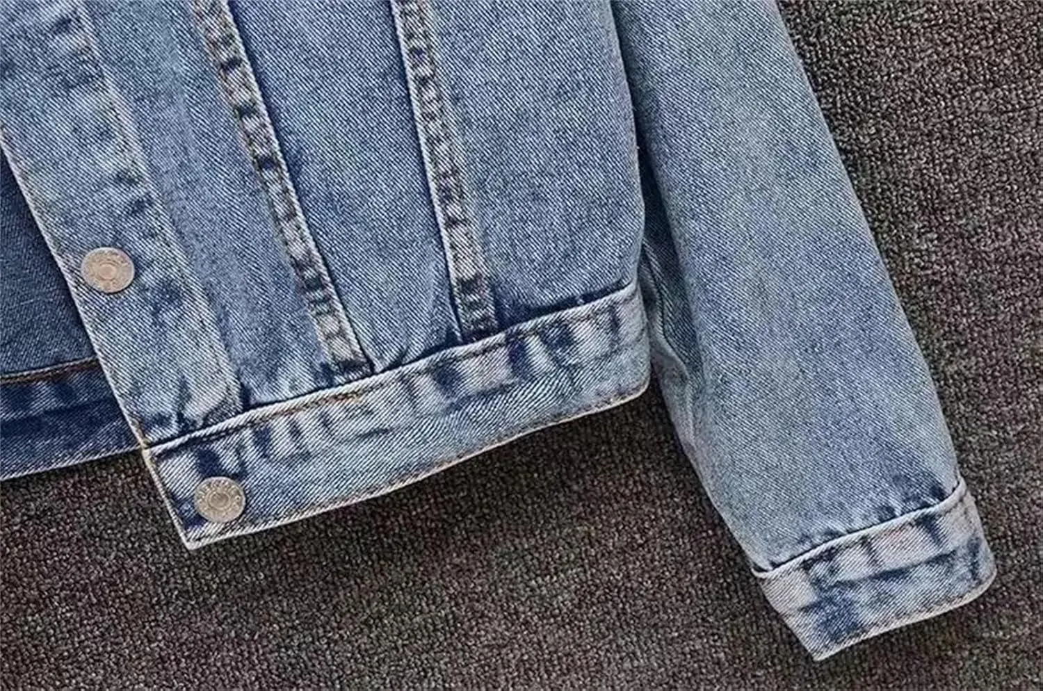 Women's Loose Casual Denim Jacket For Women Short Vintage Washed Boyfriend Denim Coat
