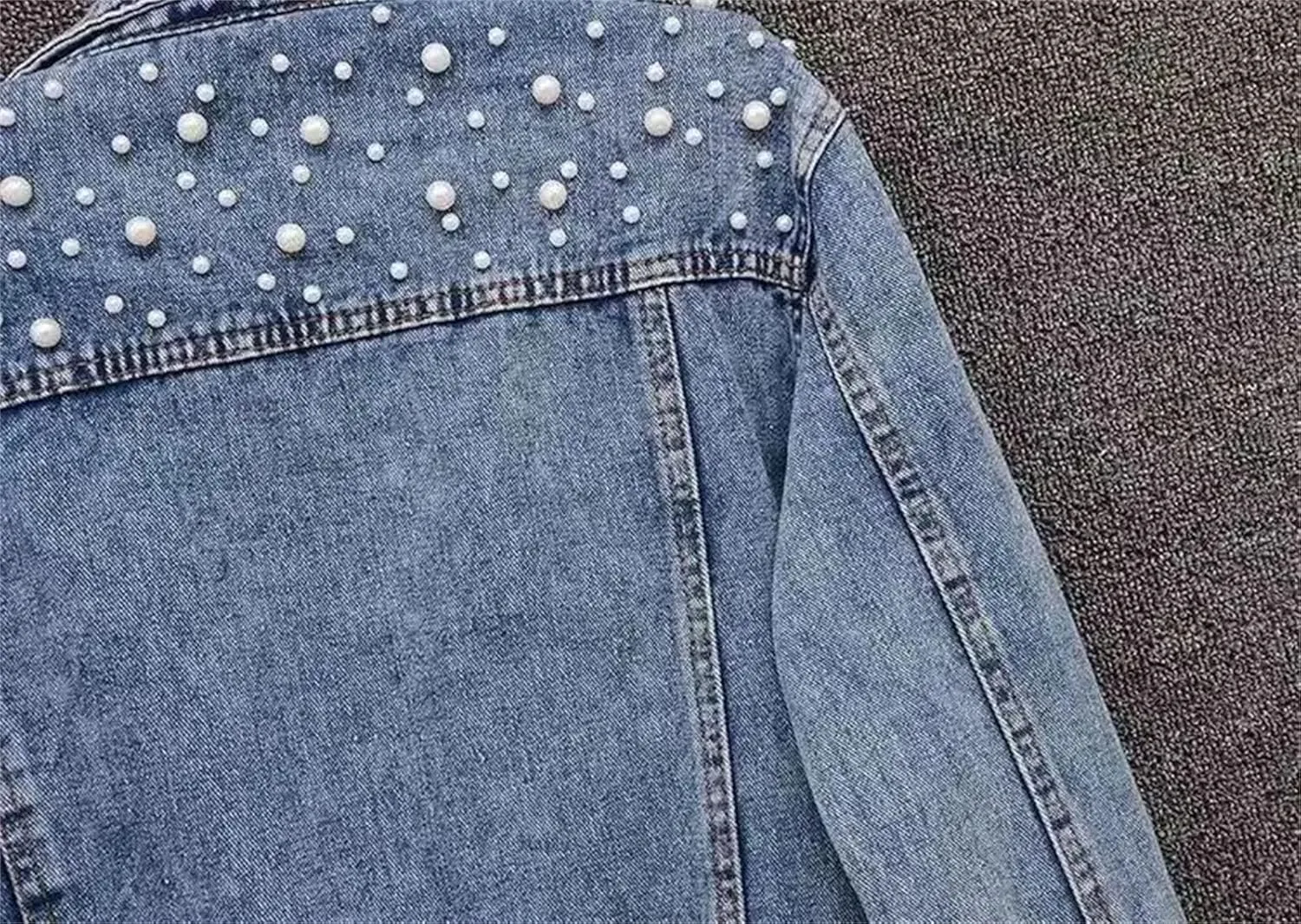 Women's Loose Casual Denim Jacket For Women Short Vintage Washed Boyfriend Denim Coat