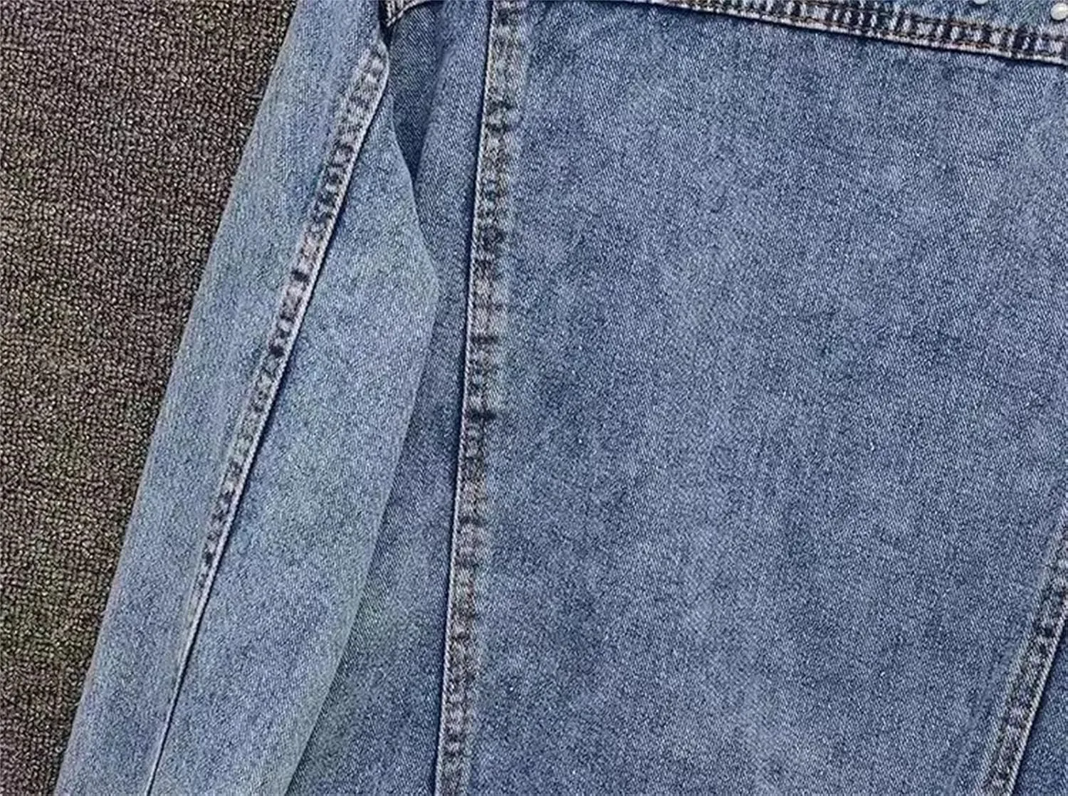 Women's Loose Casual Denim Jacket For Women Short Vintage Washed Boyfriend Denim Coat