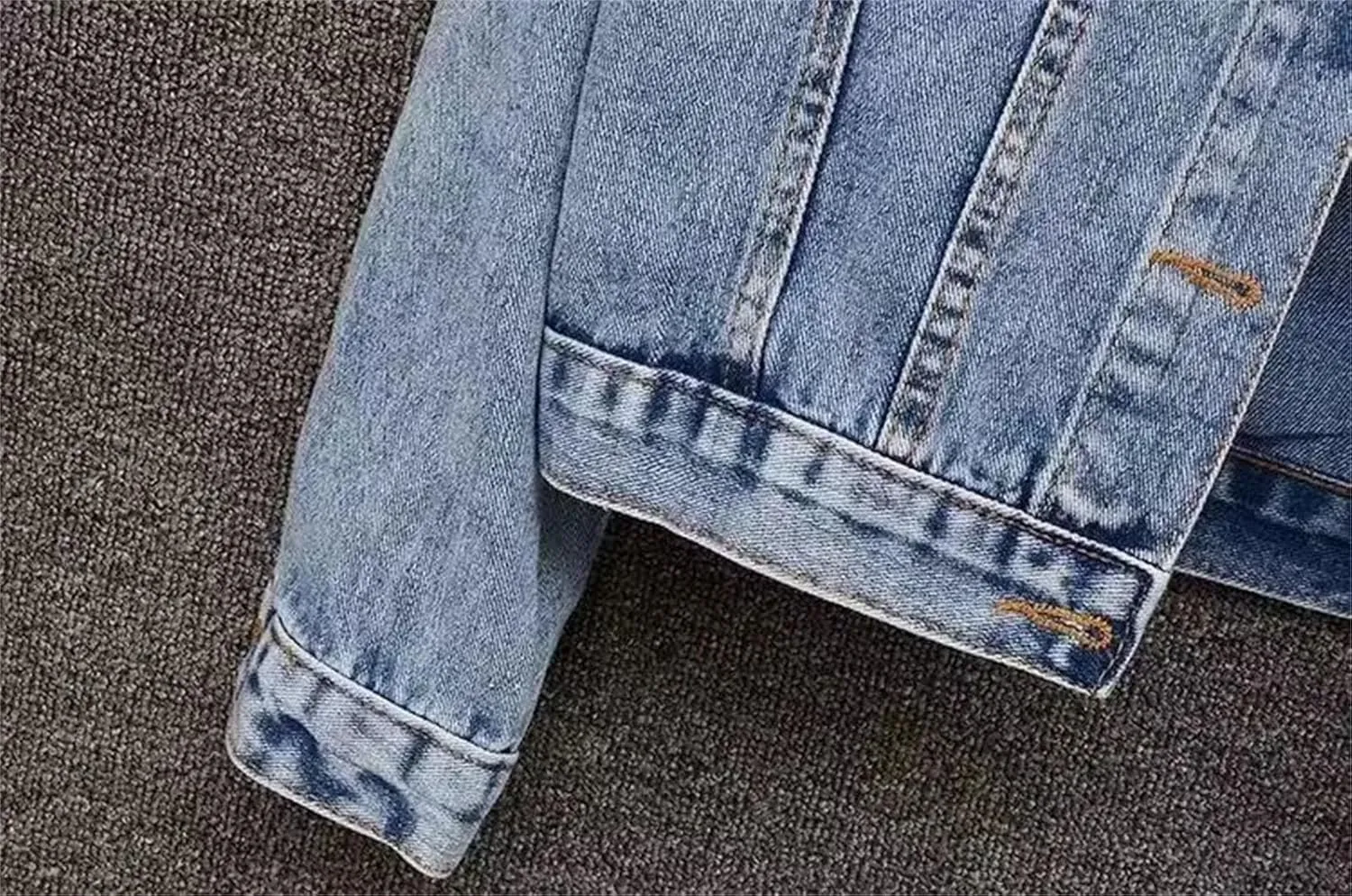 Women's Loose Casual Denim Jacket For Women Short Vintage Washed Boyfriend Denim Coat