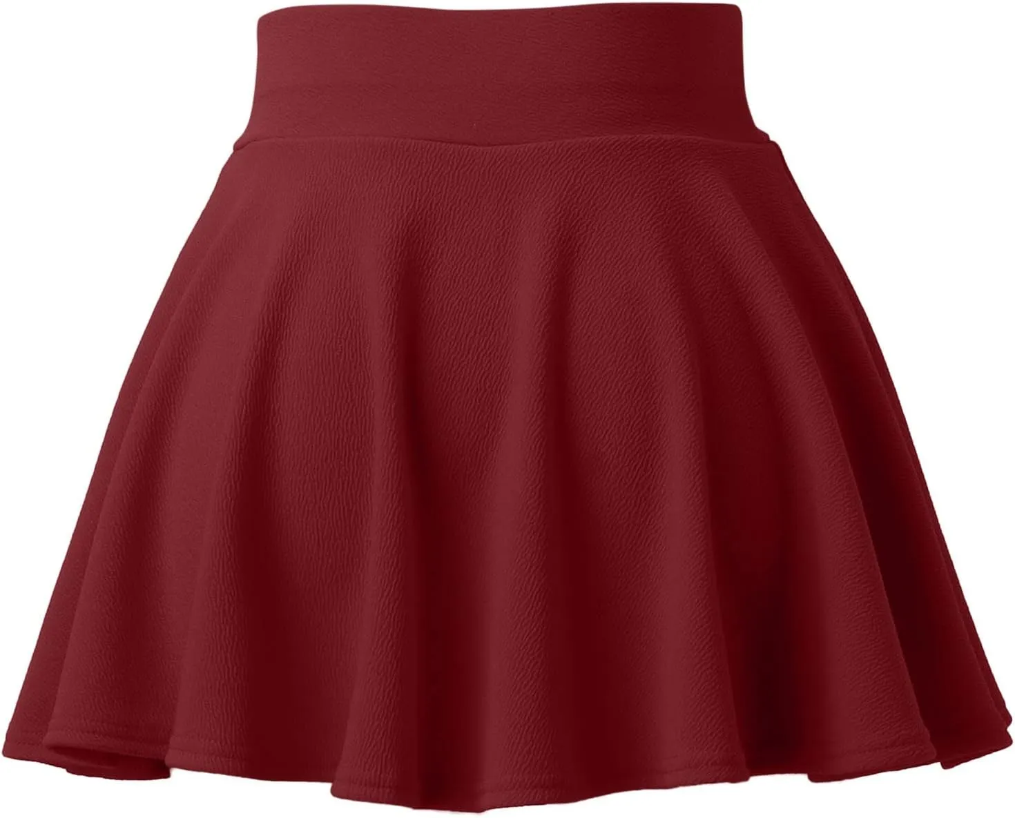 Women's Pleated Mini Skirt Casual Elastic High Waist Fashion Skorts Flowy Basic Stretchy A-line Skirt Built in Shorts