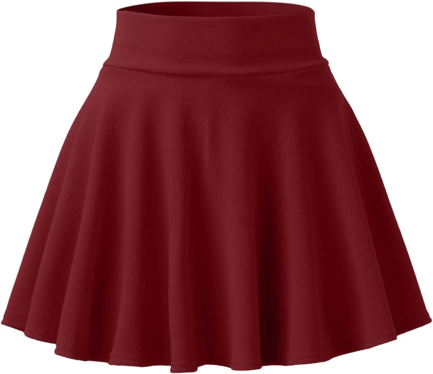 Women's Pleated Mini Skirt Casual Elastic High Waist Fashion Skorts Flowy Basic Stretchy A-line Skirt Built in Shorts