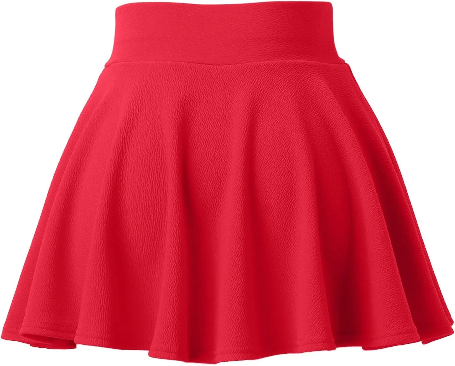 Women's Pleated Mini Skirt Casual Elastic High Waist Fashion Skorts Flowy Basic Stretchy A-line Skirt Built in Shorts