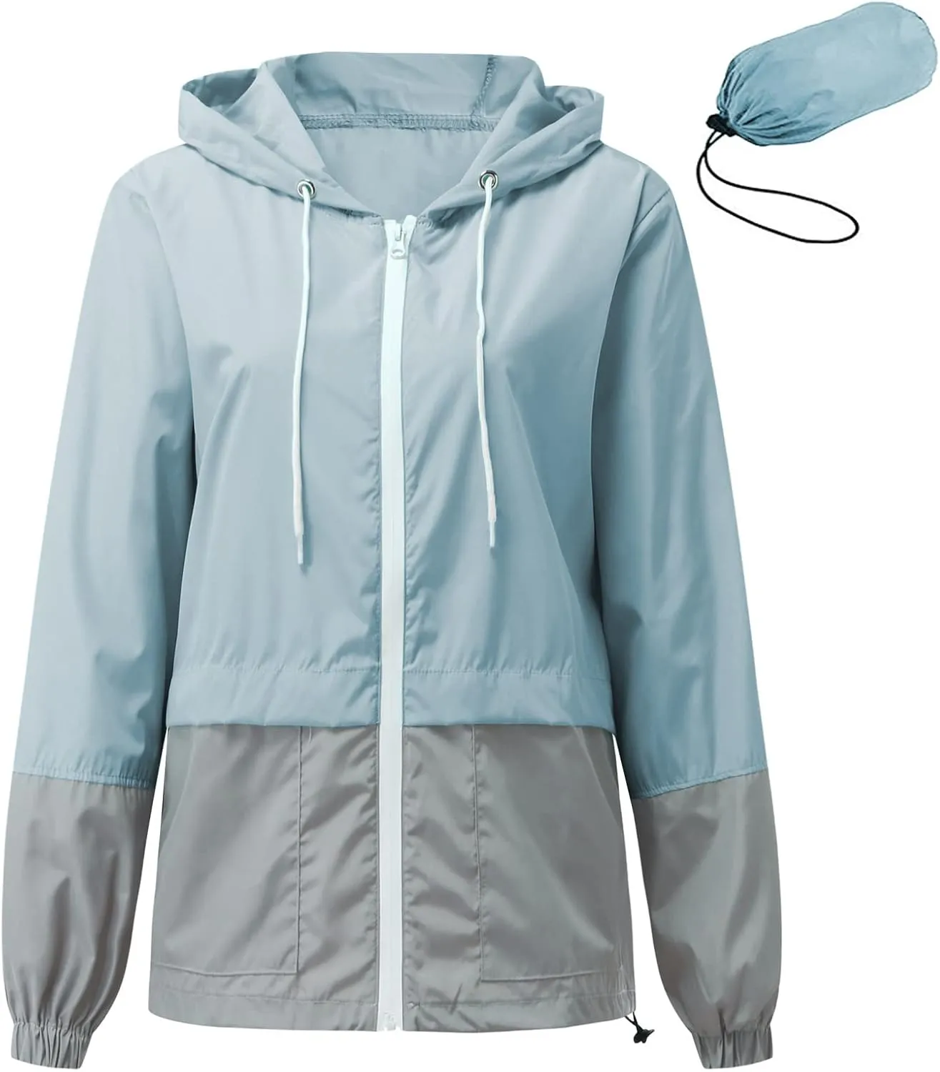 Women's Rain Jacket Lightweight Waterproof Hooded Raincoat Windbreaker Travel Rain Coats for Hiking Travel Outdoor