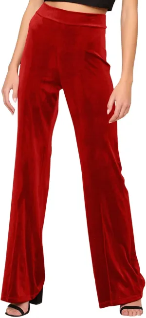 Womens Solid Color Mid Waist Cotton Pants Loose Wide Leg Straight Trouser with Pockets Casual Yoga Sweatpants Slacks
