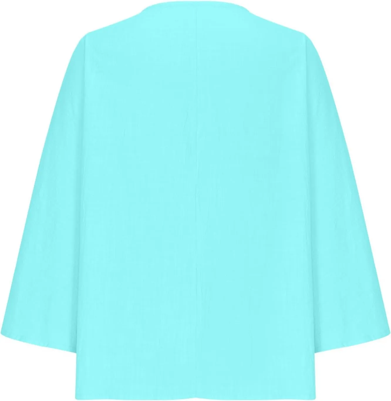 Womens Tops Casual Summer Linen Work Tops Trendy Button Down V Neck Long Sleeve Shirts Oversized Comfy Top Blouses