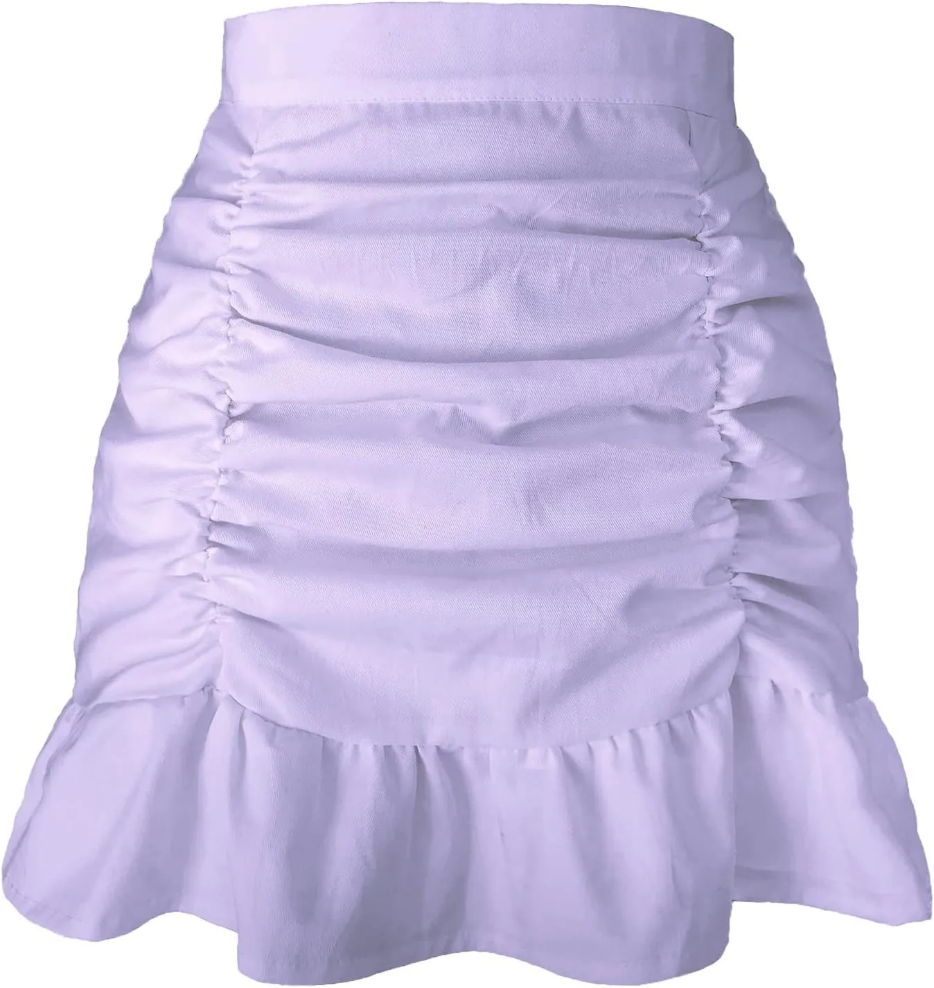 Workout Skirts for Womens Women's Short Mini Skirts Solid Pleated Ruffle Skirt High Waist Hip Wrap Pleated Skirts