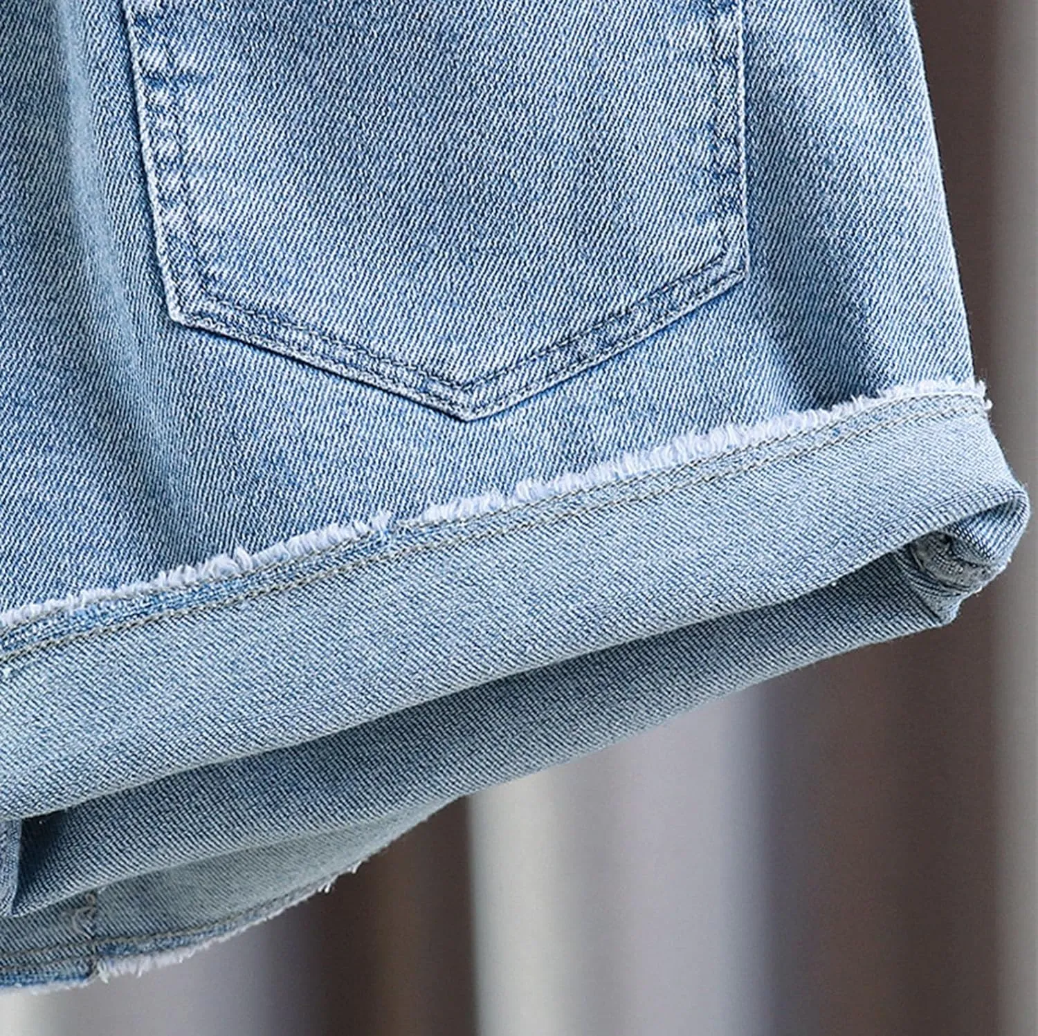 Wrap Front Button Lace Bowknot Denim Skort for Girls, High Waisted Symmetrical Raw Hem Jeans Basketball Shorts