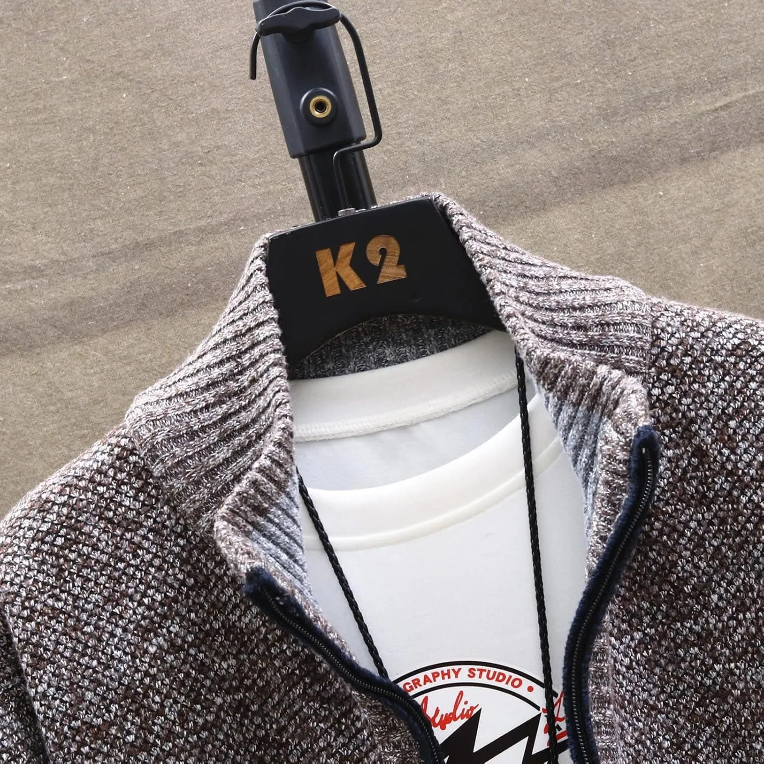 Ymosrh Mens Bomber Jackets Winter Men's Fashion Loose Cardigan Warm Lapel Hooded Jacket Sweater Jackets Lightweight