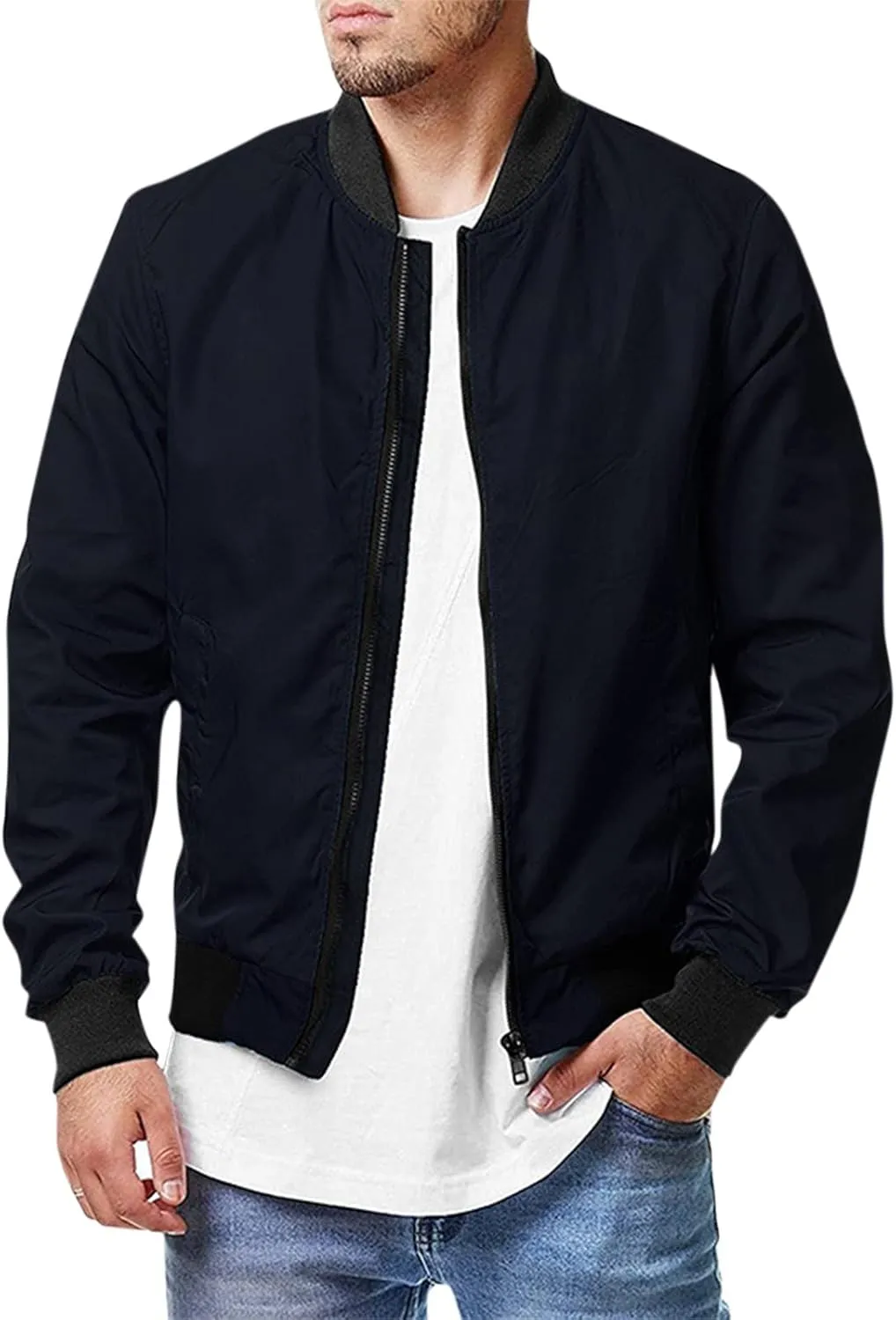 Ymosrh Mens Jackets Casual Stylish Fall Causal Softshell Windbreaker Coat Outerwear Coats and Jackets Plus Size
