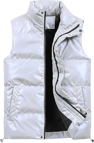 Ymosrh Men's Puffer Jacket Lightweight Packable Down Vest Jacket Coat, M-5XL