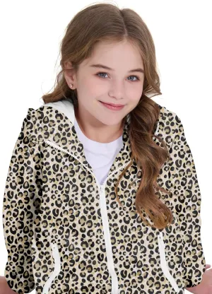 Zando Girls Rain Jacket Lightweight Waterproof Hooded Jackets Girls' Outerwear Jackets & Coats for Girls 4-10Y