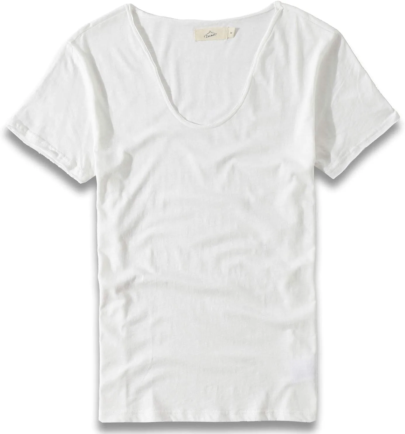Zecmos Men V Neck Slim Fit 100 Cotton T-Shirt Basic T Shirts Casual