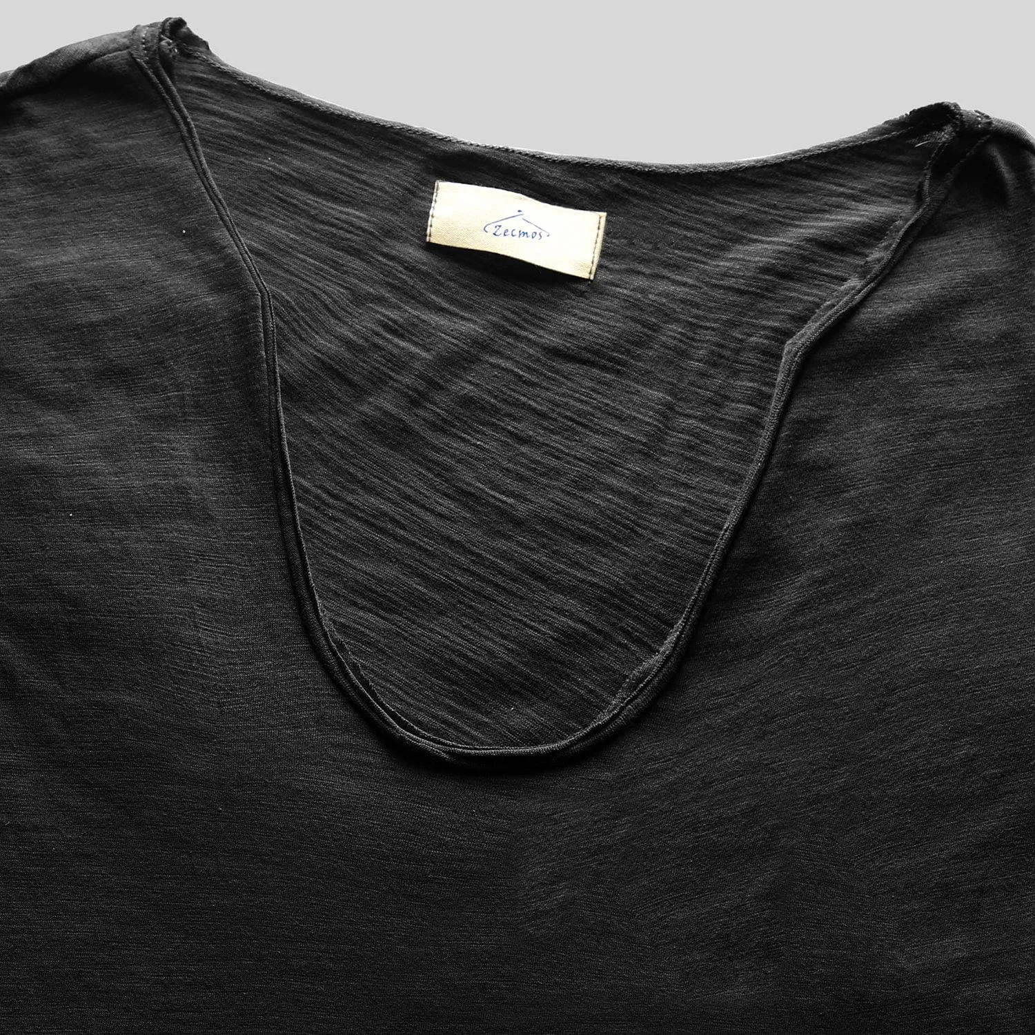 Zecmos Men V Neck Slim Fit 100 Cotton T-Shirt Basic T Shirts Casual