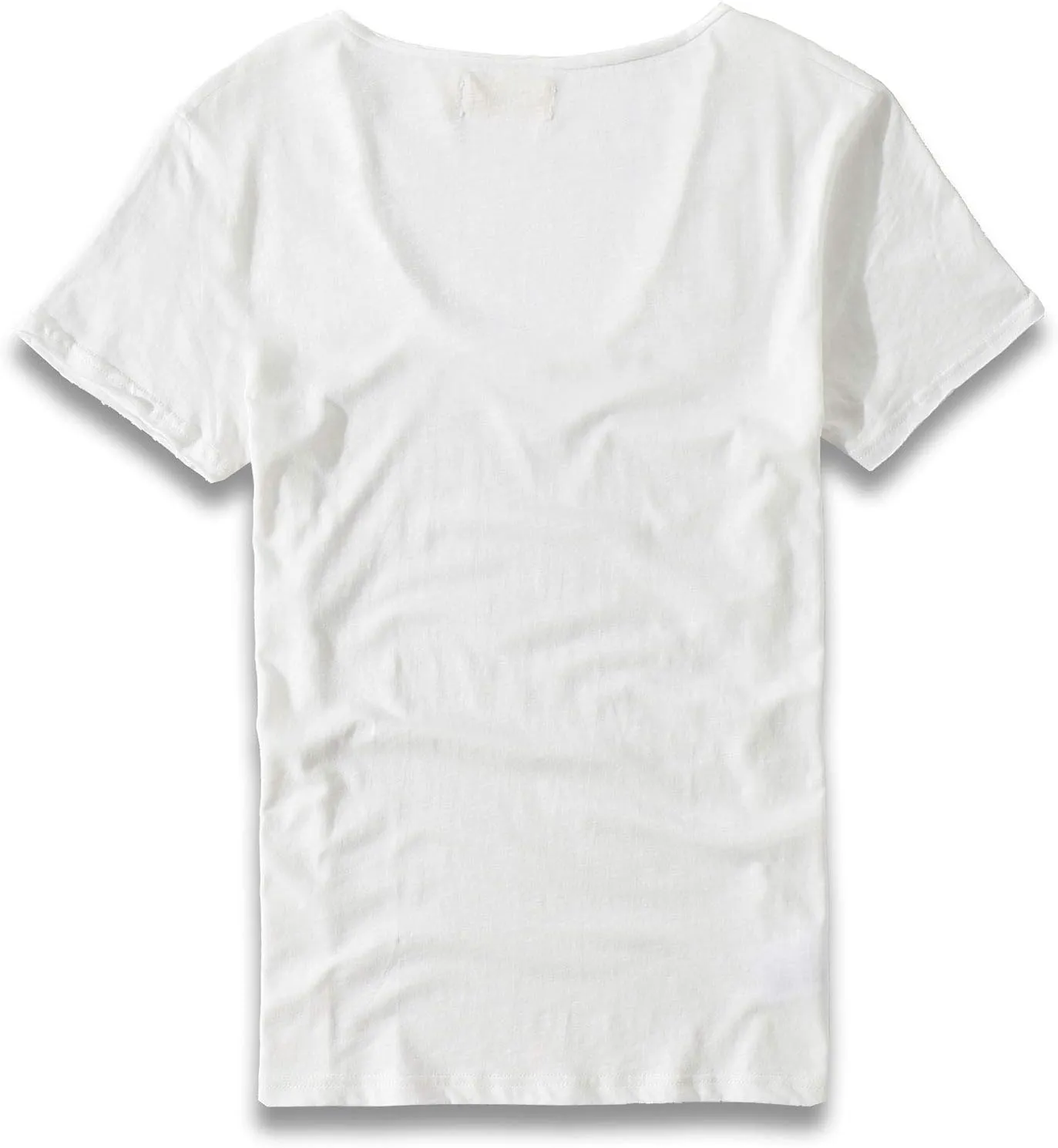Zecmos Men V Neck Slim Fit 100 Cotton T-Shirt Basic T Shirts Casual