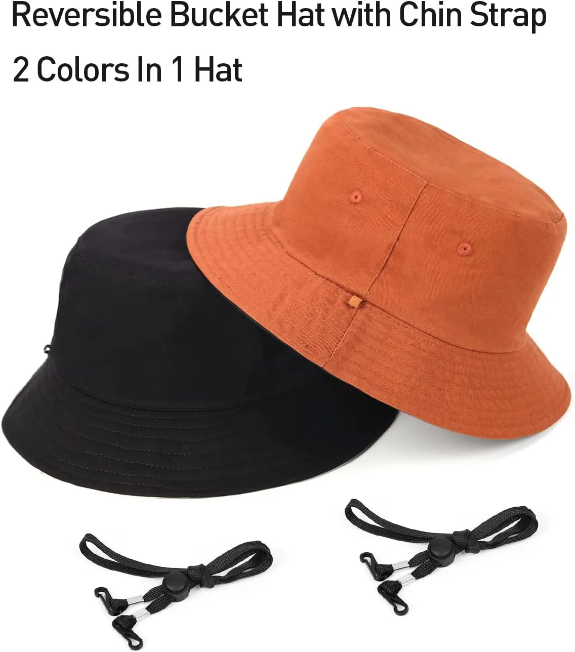 Zylioo Oversize XXL Bucket Hat for Men,XL Reversible Trendy Fisherman Hats,Large Travel Sun Hat Double Sided Women