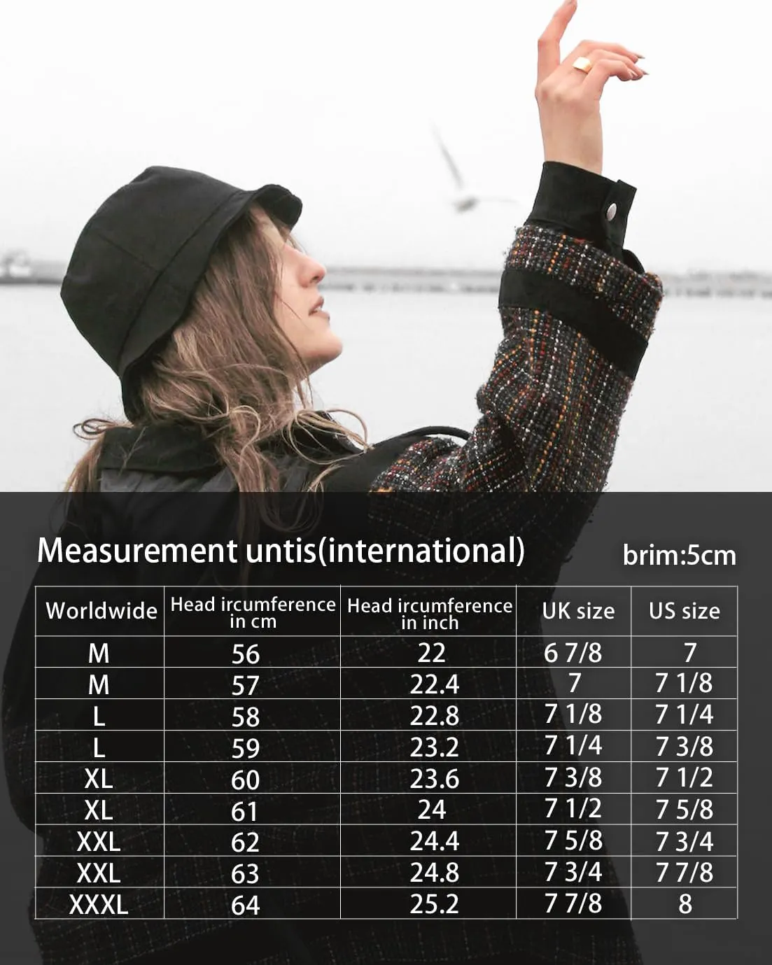 Zylioo Oversize XXL Bucket Hat for Men,XL Reversible Trendy Fisherman Hats,Large Travel Sun Hat Double Sided Women